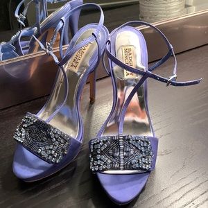 💙💜 BADGLEY MISCHKA Periwinkle Jeweled  Stilettos